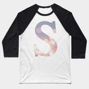 The Letter S Purple Lights Baseball T-Shirt